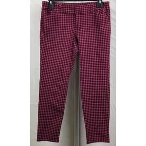Old Navy Pink Checkered Pixie Pants 4 Petite